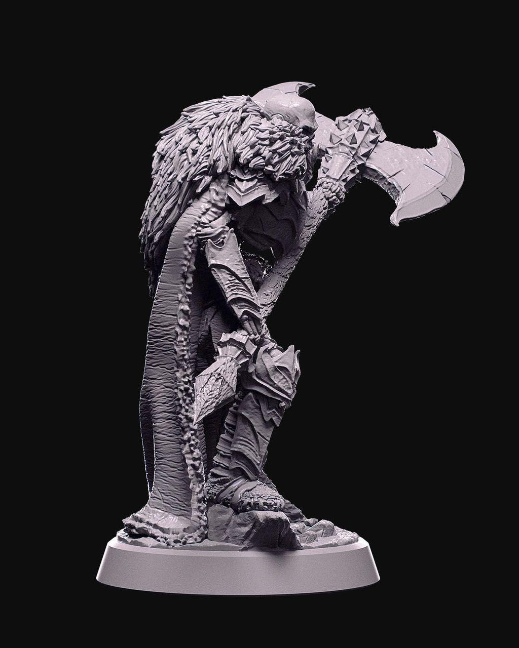 Skeleton Commander Miniature statue Unpainted | Undead Warrior Figure for DnD or Tabletop | 3D Printed Resin Skeleton Model