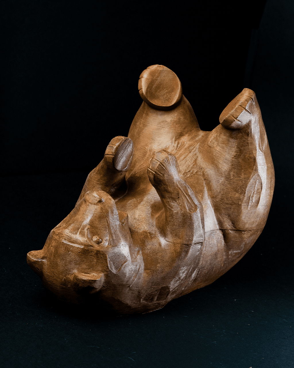 Bear Wine Bottle Holder – 3D Printed Home Bar Decor – Funny Animal Gift