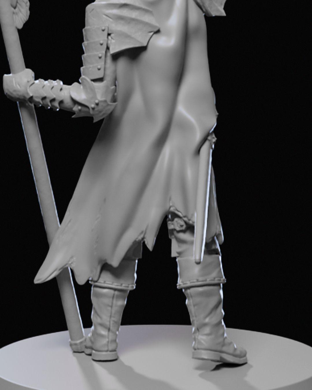 Ravenhold Infantry Miniature 03 Unpainted | 3D Printed Fantasy Guard or Soldier Figure | DnD NPC or Wargame Mini | Resin Miniature UK