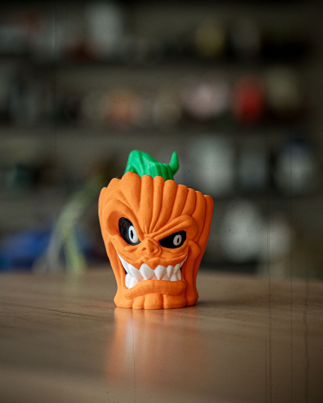 Fun-pkin Statues (Set of 3, 15 cm) – Halloween Desk Ornaments | Spooky Home Décor | Autumn Pumpkin Figurines