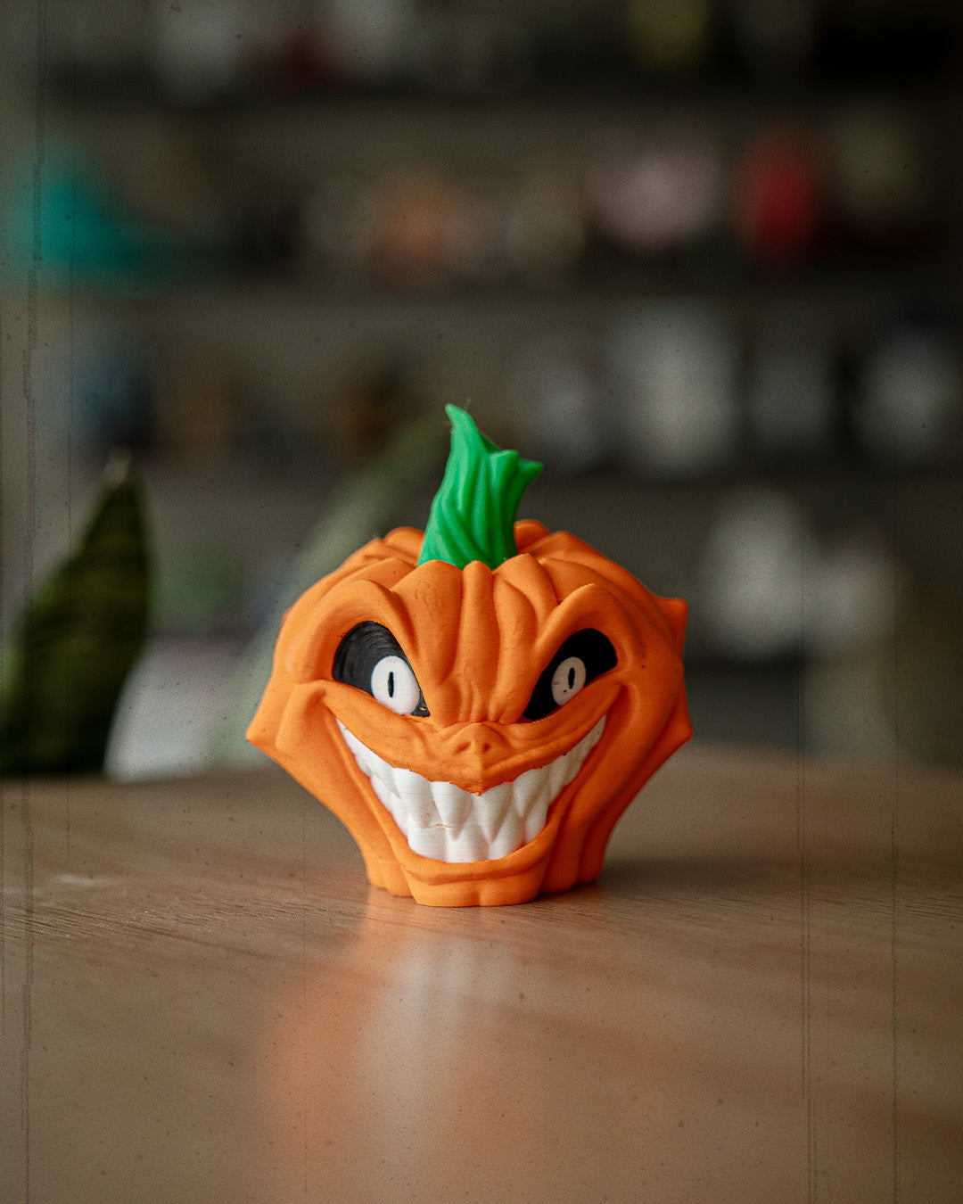 Fun-pkin Statues (Set of 3, 15 cm) – Halloween Desk Ornaments | Spooky Home Décor | Autumn Pumpkin Figurines