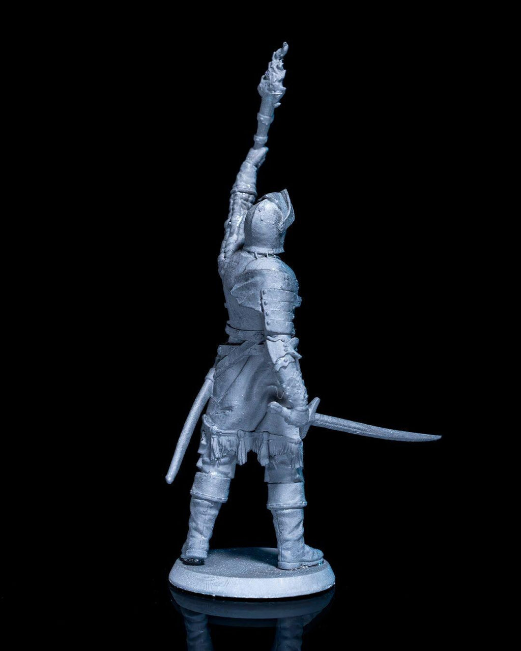Ravenhold Guard Miniature Unpainted | 3D Printed Fantasy Castle Guard Model |statue  DnD Town Guard Figure | Resin & PLA Paintable Miniature UK