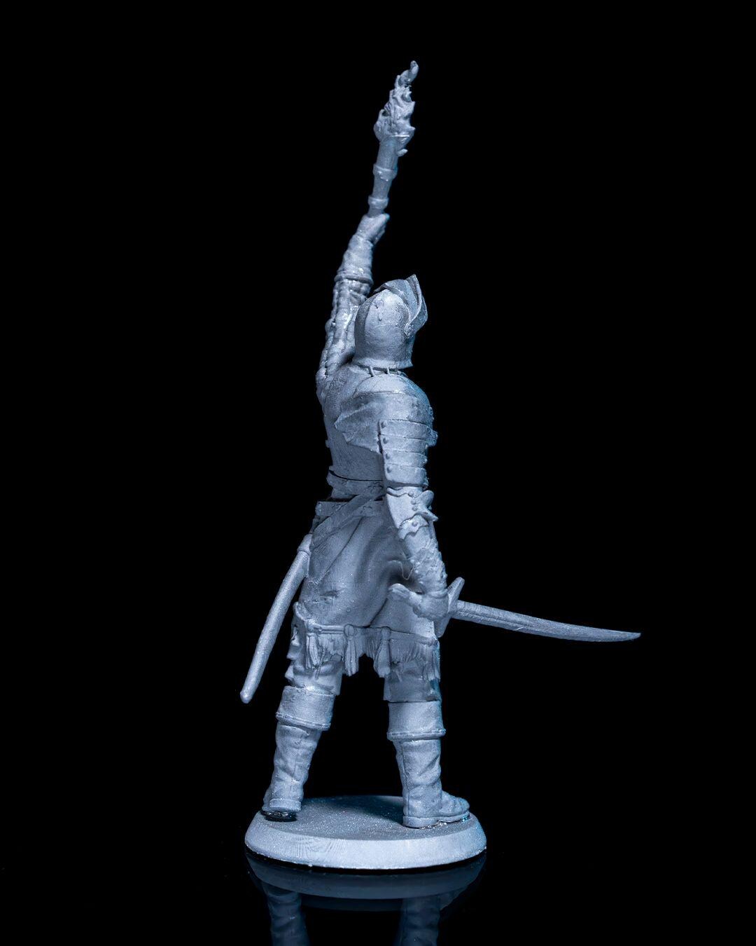 Ravenhold Guard Miniature Unpainted | 3D Printed Fantasy Castle Guard Model | DnD Town Guard Figure | Resin & PLA Paintable Miniature UK