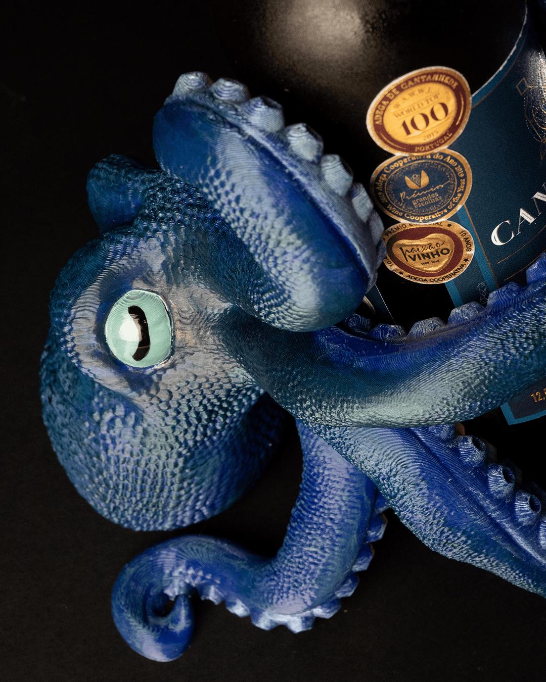 Unique Octopus Wine Bottle Holder – Handmade 3D Printed Home Décor and Bar Gift