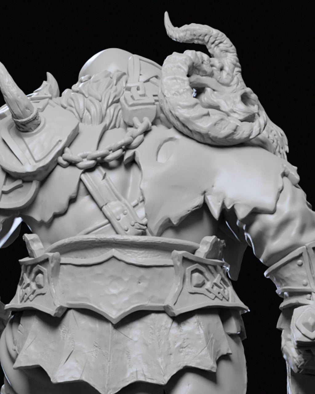 Barathur Stonefist Miniature Unpainted | 3D Printed Fantasy Warrior Model statue | DnD Hero or Mercenary Figure | Resin & PLA Miniature UK