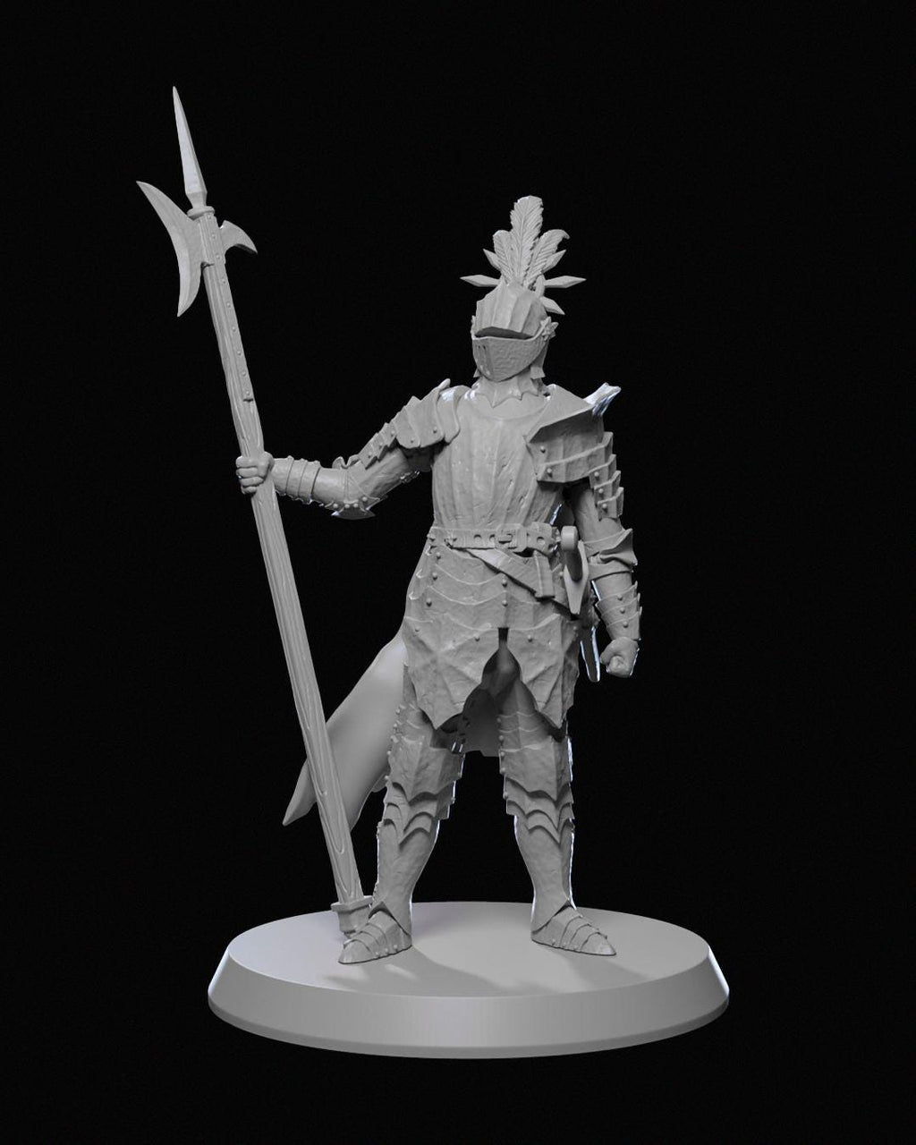 Ravenhold General Miniature Unpainted | 3D Printed Fantasy Commander Figure statue | DnD Hero or Wargame Leader | Resin & PLA Miniature UK