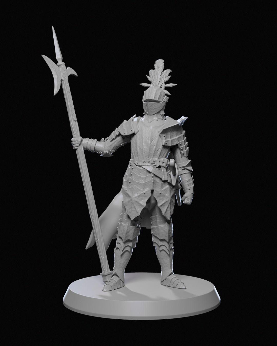 Ravenhold General Miniature Unpainted | 3D Printed Fantasy Commander Figure | DnD Hero or Wargame Leader | Resin & PLA Miniature UK