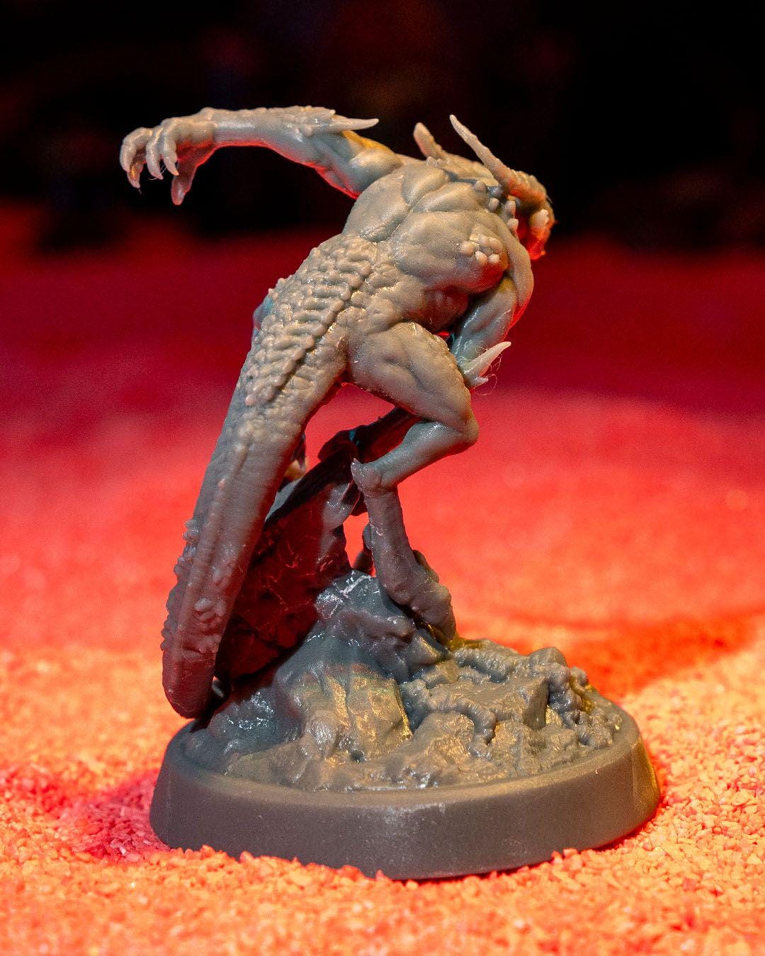 Demon Minion Miniature Unpainted | 3D Printed Fantasy Monster Figure | DnD Fiend Enemy | Resin & PLA Tabletop Miniature for Painting