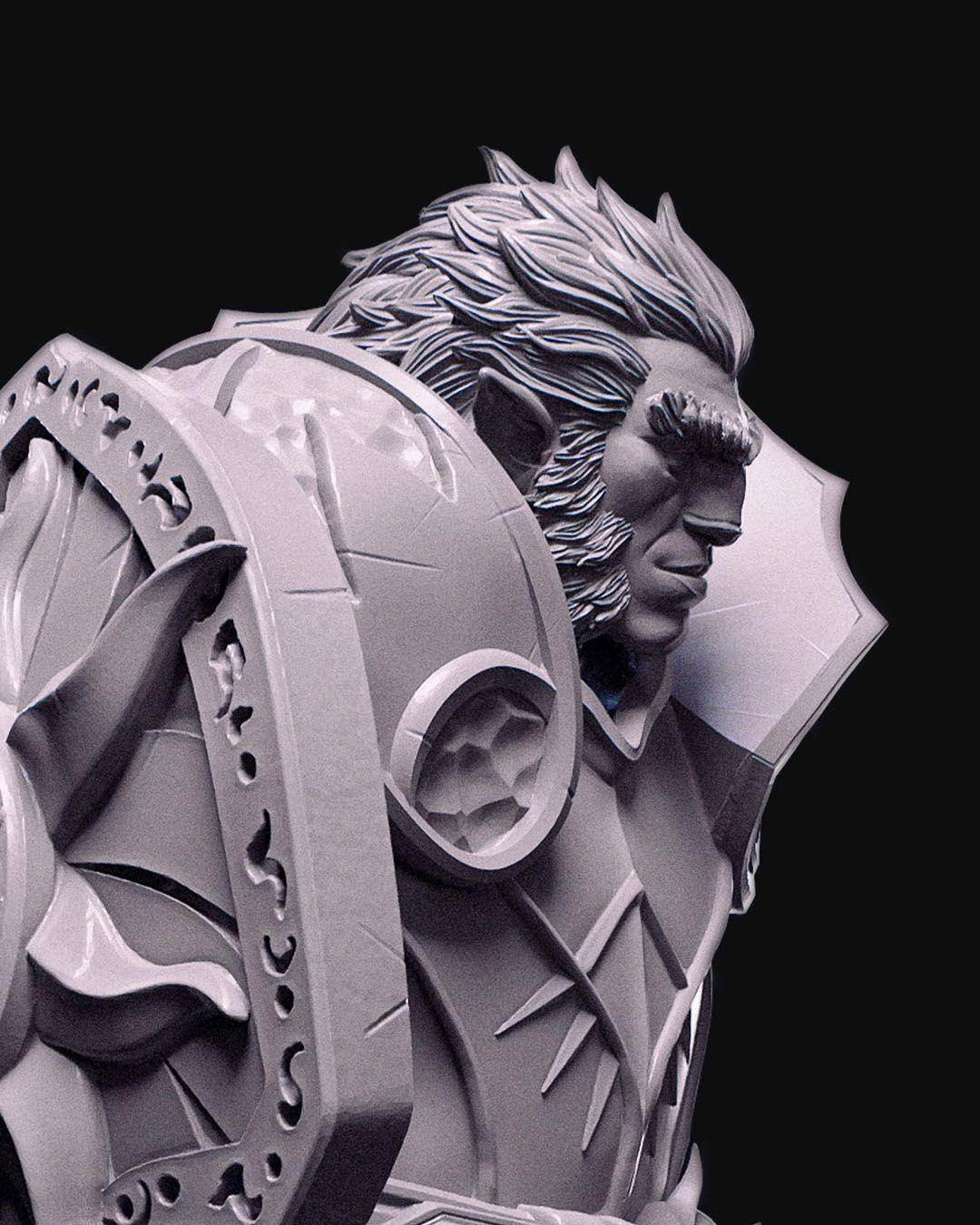 Oloven Sunpride Miniature Unpainted | 3D Printed Fantasy Paladin Model | DnD Hero or Villain Mini | Resin & PLA Paintable Figure UK