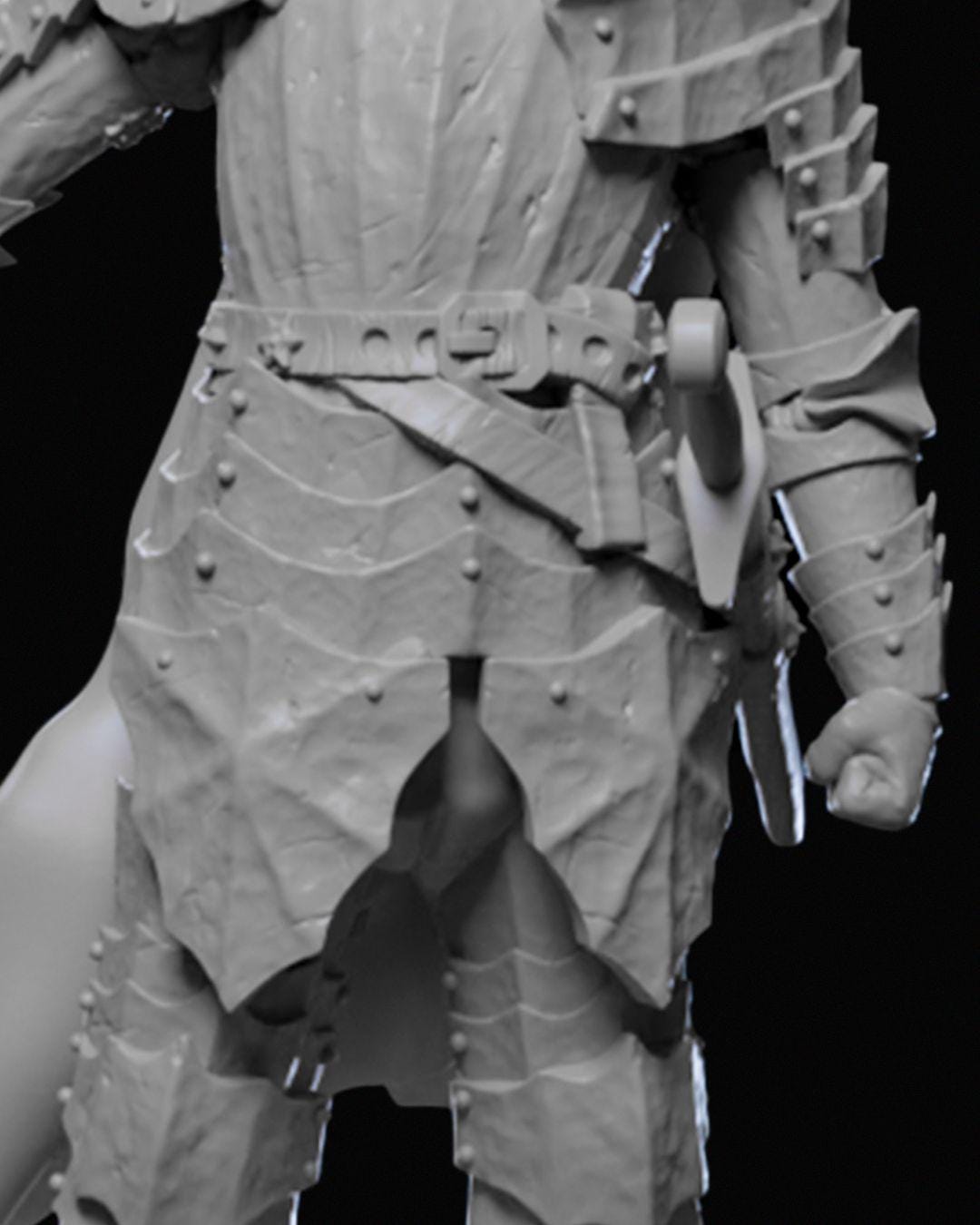 Ravenhold General Miniature Unpainted | 3D Printed Fantasy Commander Figure | DnD Hero or Wargame Leader | Resin & PLA Miniature UK