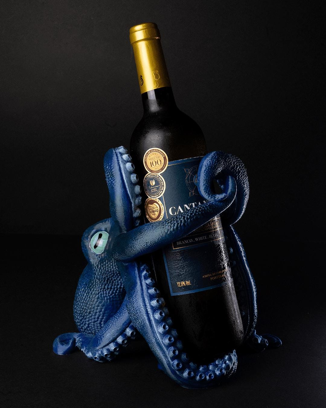 Unique Octopus Wine Bottle Holder – Handmade 3D Printed Home Décor and Bar Gift