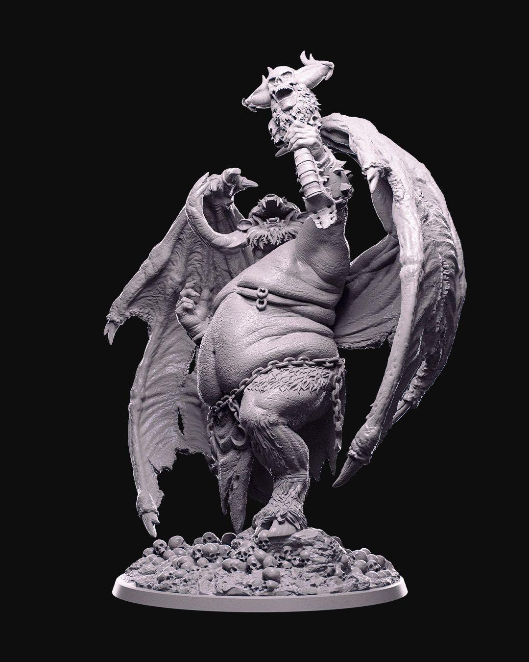 Orcus, The Lord of Bones – Resin Printed Large Demon Miniature for RPG & Display