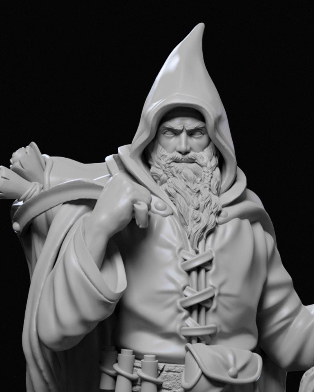 Karadin Genly Miniature Unpainted | 3D Printed Fantasy Female Warrior Model | DnD Heroine Figure | Resin & PLA Paintable Miniature UK