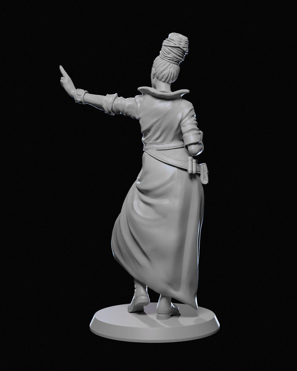 Maileen Trivana Miniature Unpainted | 3D Printed Fantasy Sorceress or Mage Model statue | DnD Female Spellcaster Figure | Resin Miniature UK