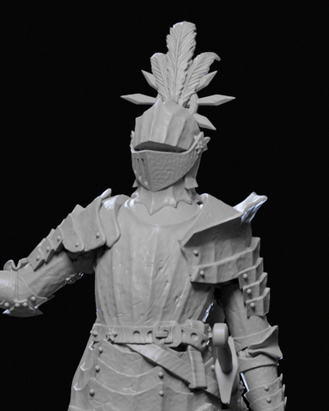 Ravenhold General Miniature Unpainted | 3D Printed Fantasy Commander Figure | DnD Hero or Wargame Leader | Resin & PLA Miniature UK