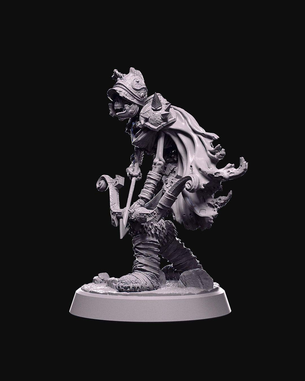 Skeleton Archer Miniature Unpainted | 3D Printed Undead Bowmen for DnD or Wargaming | Resin & PLA Paintable Skeleton Figure UK