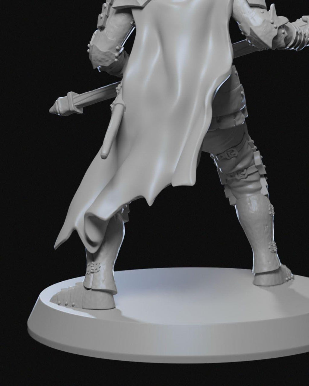 Ravenhold Knight Miniature Unpainted | 3D Printed Fantasy Armoured Warrior statue | DnD Hero Figure | Resin & PLA Paintable Miniature UK