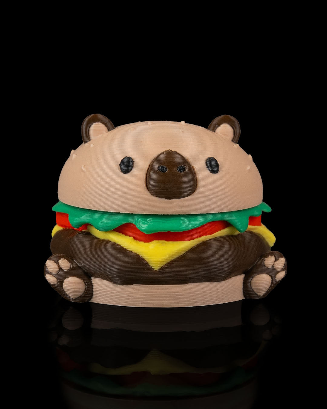Capyburger – 3D Printed Capybara Burger Figurine