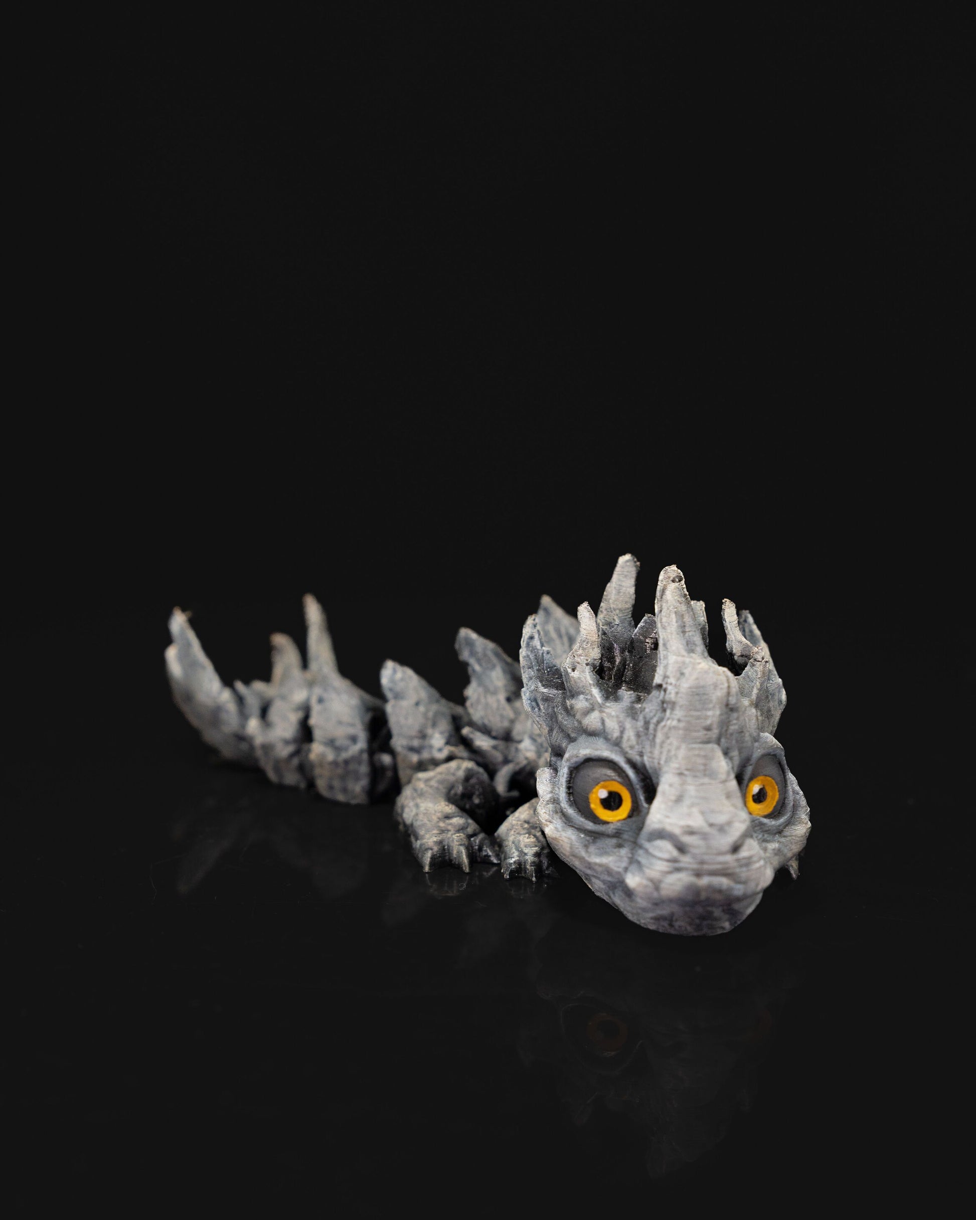 🐉 Wiggle Beast™ – 3D Printed Baby Stone Flexi Desk Dragon (Fidget Edition)
