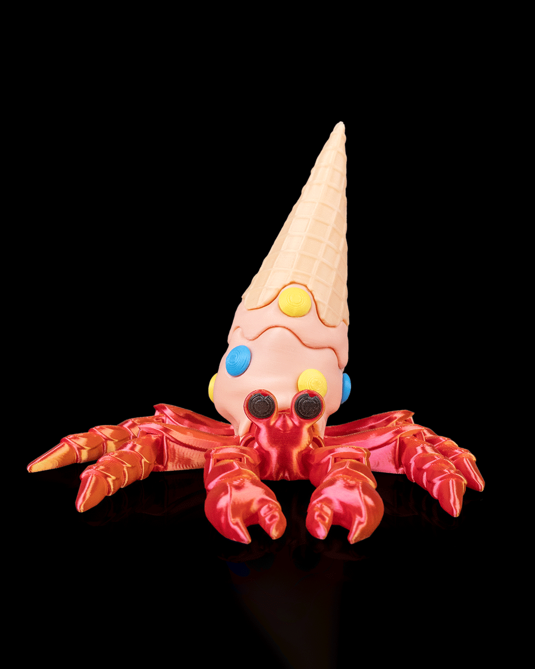 Hermit Icecrab – 3D Printed Ice Cream Crab Figurine
