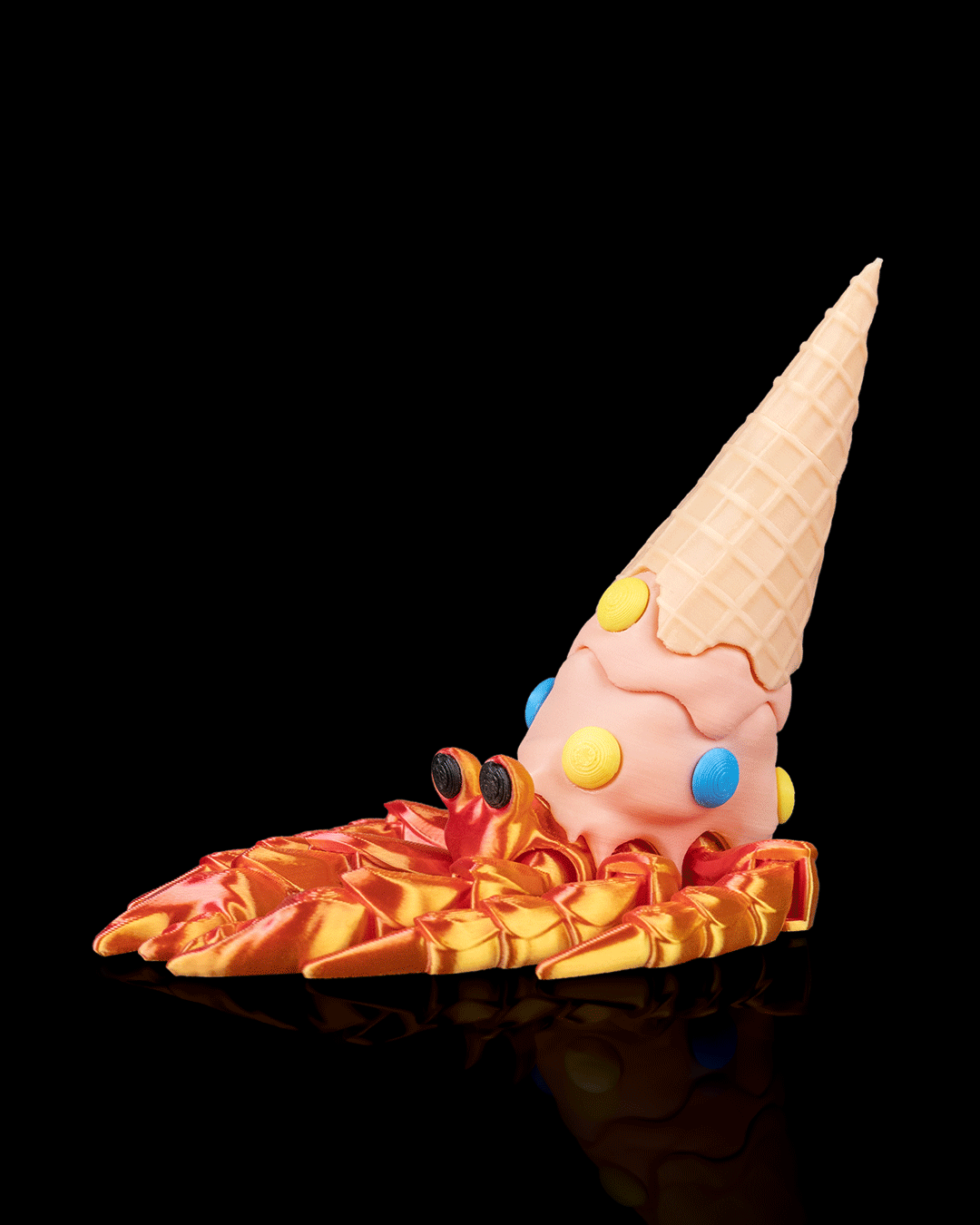 Hermit Icecrab – 3D Printed Ice Cream Crab Figurine