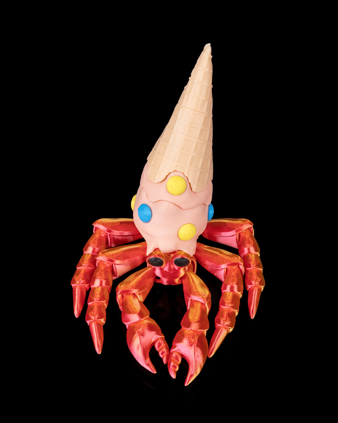 Hermit Icecrab – 3D Printed Ice Cream Crab Figurine
