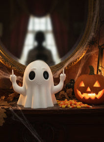 Cheeky Finger Ghost | Funny Halloween Decoration & Desk Buddy