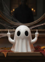 Cheeky Finger Ghost | Funny Halloween Decoration & Desk Buddy