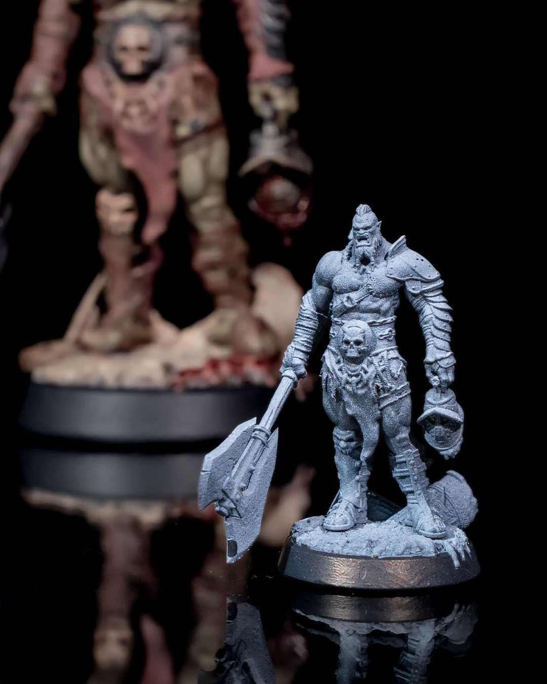 🪓 Kurk the Obliterator – 3D Printed Resin Fantasy Miniature (Unpainted, Multiple Sizes)