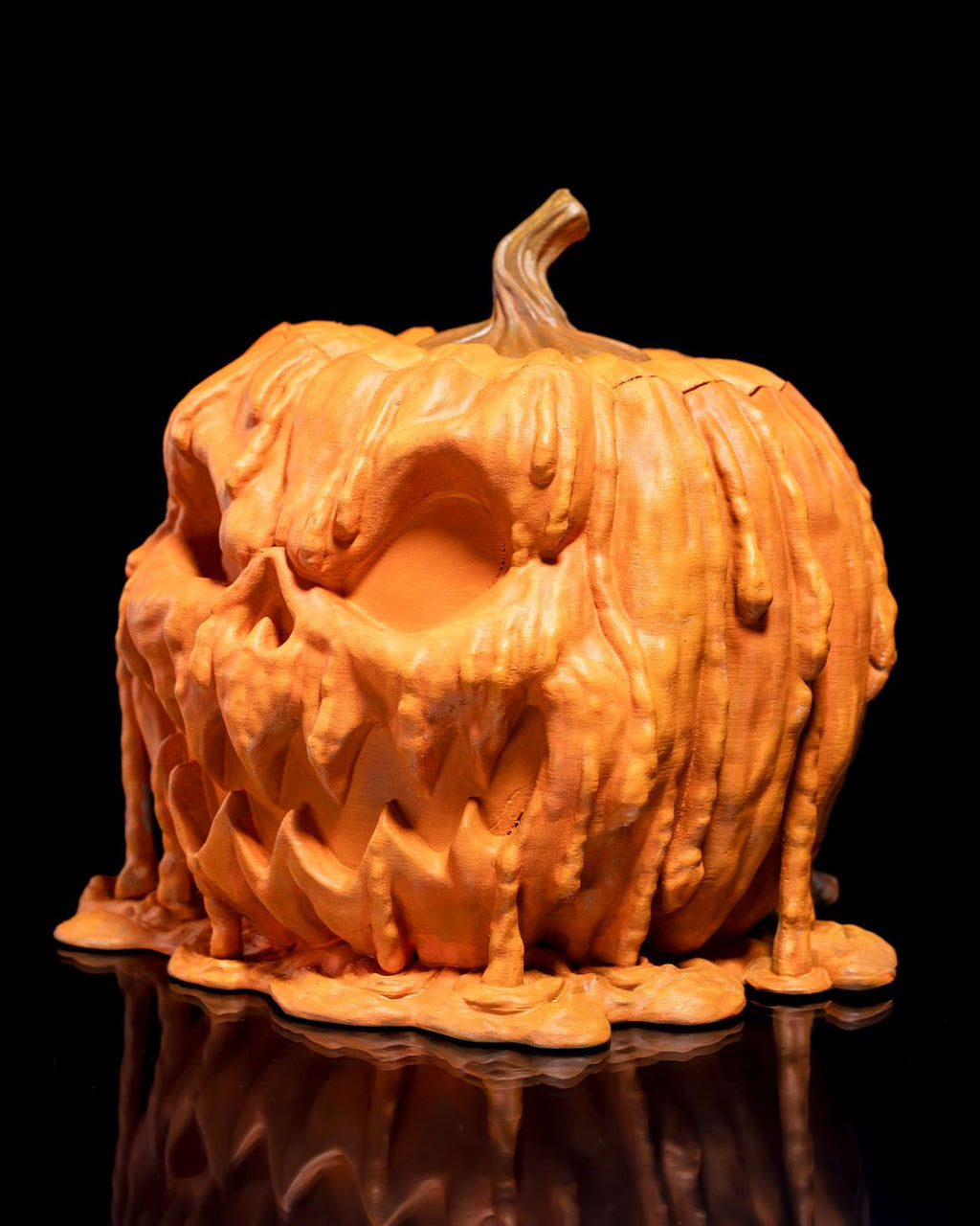 Melting Pumpkin Candy Dispenser – Halloween Desk Accessory | Spooky Home Décor | Autumn Party Sweet Holder