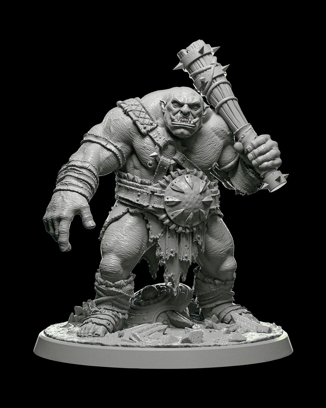 🪓 Ogre Miniature – 3D Printed Resin Figure . miniature for Painters, Gamers & Display (Dead End Ogre)