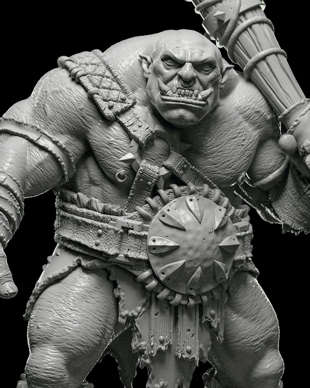 🪓 Ogre Miniature – 3D Printed Resin Figure . miniature for Painters, Gamers & Display (Dead End Ogre)