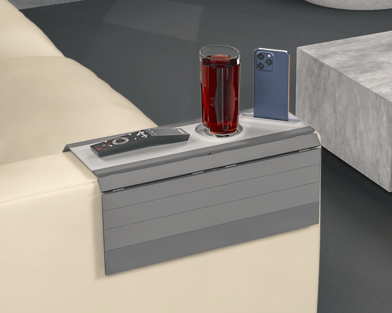 Couch Arm Rest Tray Sofa Drink and Snack Holder