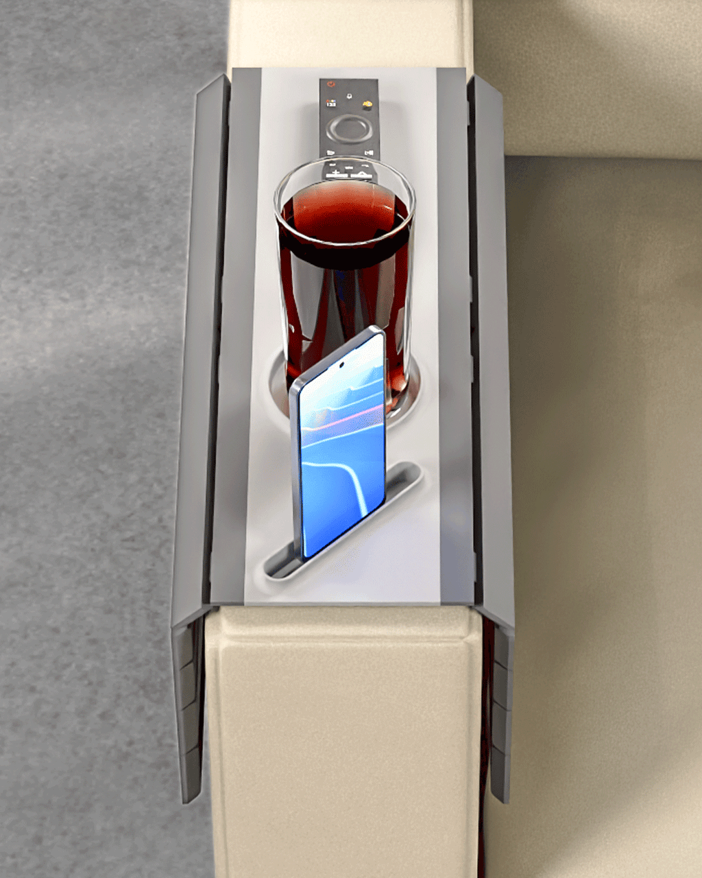 Couch Arm Rest Tray Sofa Drink and Snack Holder