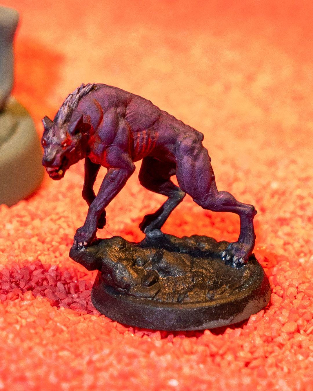 Hellhound Miniature Unpainted | 3D Printed Demon Dog Model for DnD or Tabletop | Paintable Fantasy Creature | Resin & PLA Miniature UK
