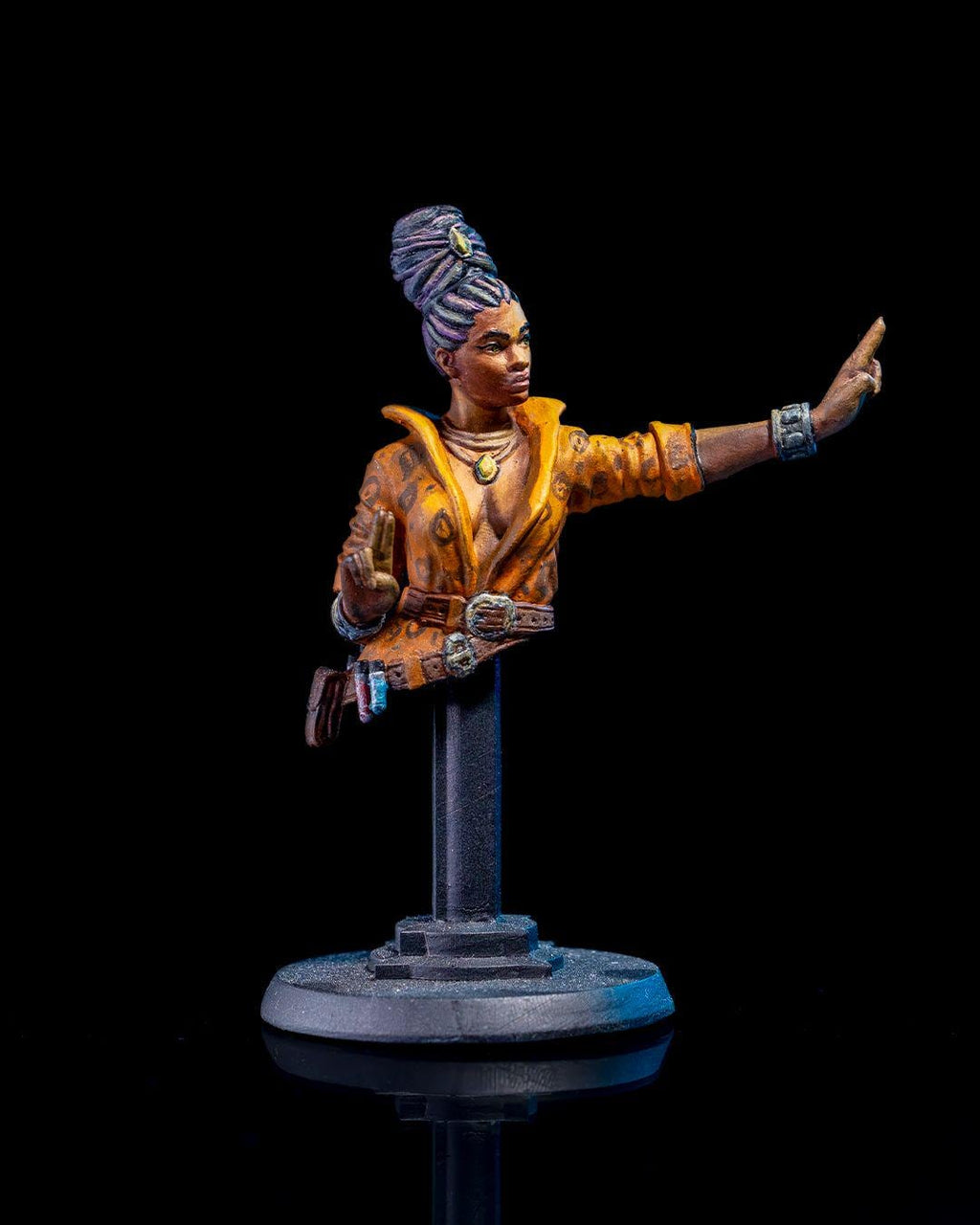 Maileen Trivana Miniature Unpainted | 3D Printed Fantasy Sorceress or Mage Model statue | DnD Female Spellcaster Figure | Resin Miniature UK