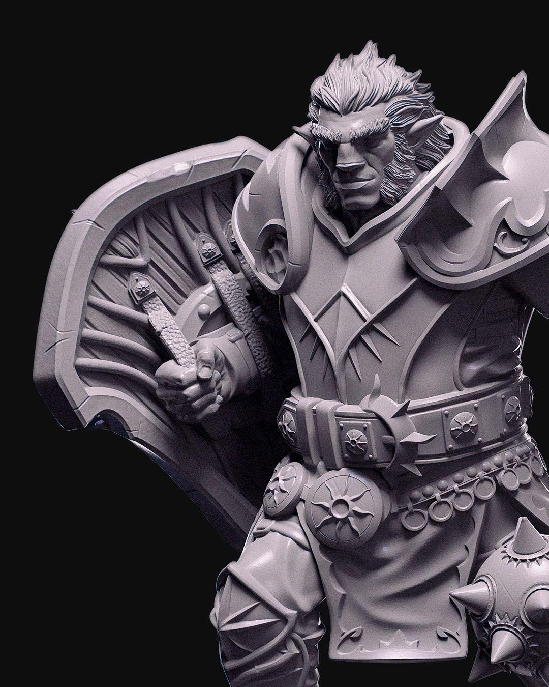 Oloven Sunpride Miniature Unpainted | 3D Printed Fantasy Paladin Model | DnD Hero or Villain Mini | Resin & PLA Paintable Figure UK