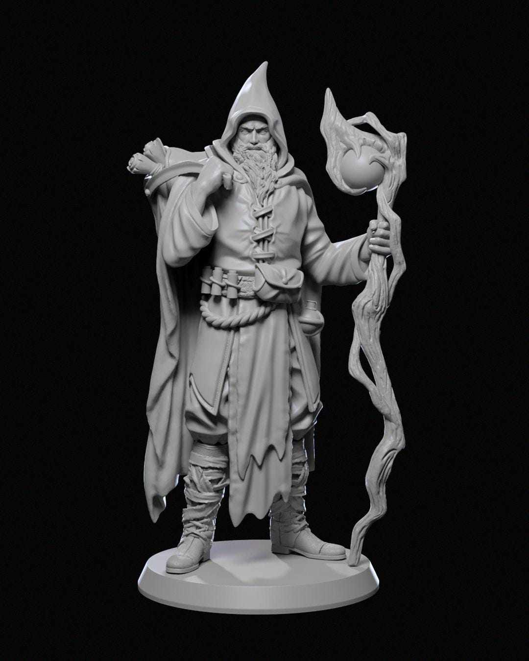 Karadin Genly Miniature Unpainted | 3D Printed Fantasy Female Warrior Model | DnD Heroine Figure | Resin & PLA Paintable Miniature UK