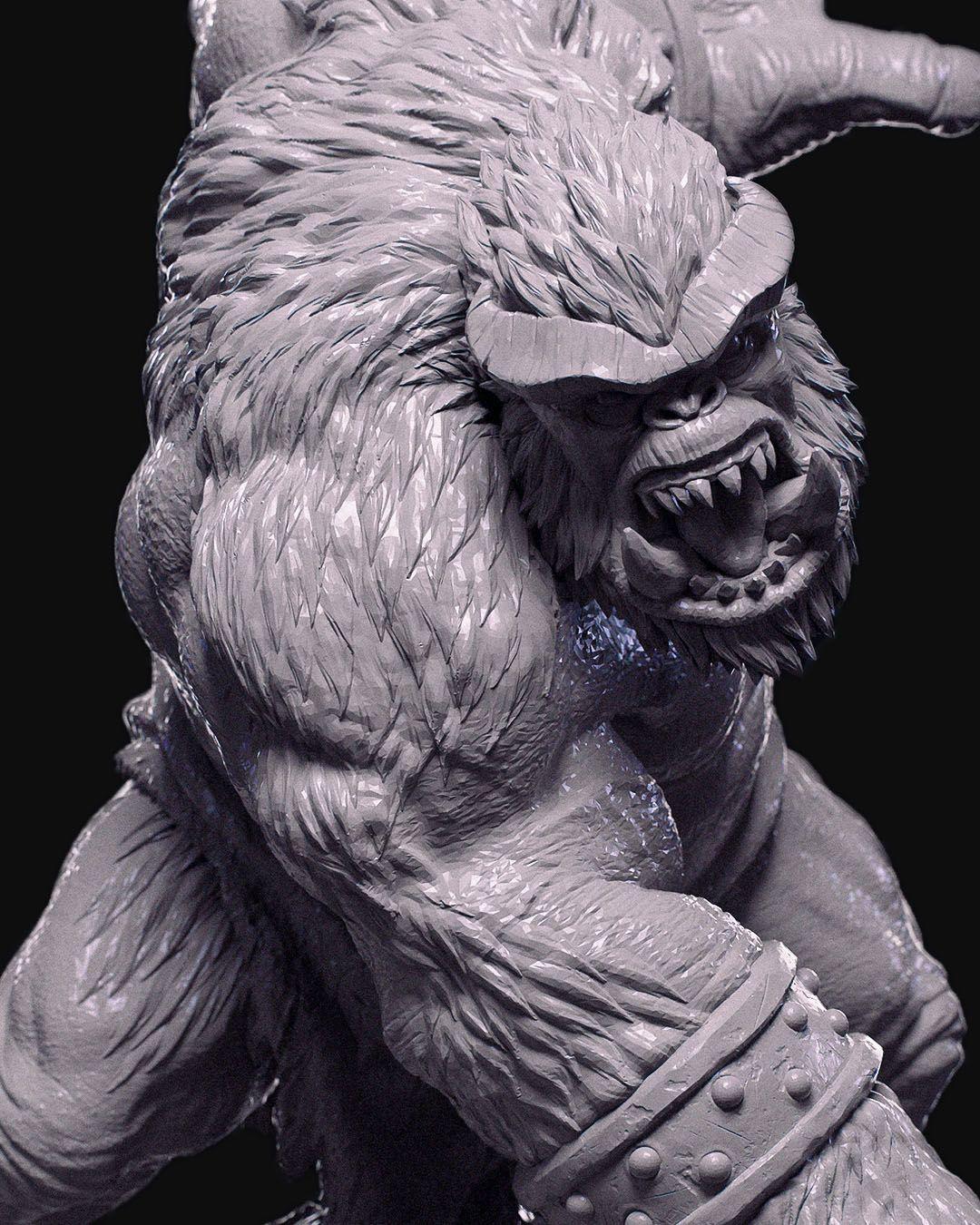 Demon Brute Miniature Unpainted | Large Fantasy Monster Figure for DnD or Wargaming | 3D Printed Resin & PLA Demon | Paintable Boss Model