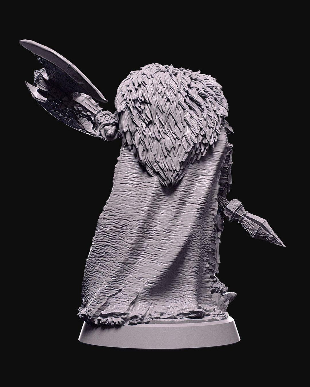 Skeleton Commander Miniature statue Unpainted | Undead Warrior Figure for DnD or Tabletop | 3D Printed Resin Skeleton Model