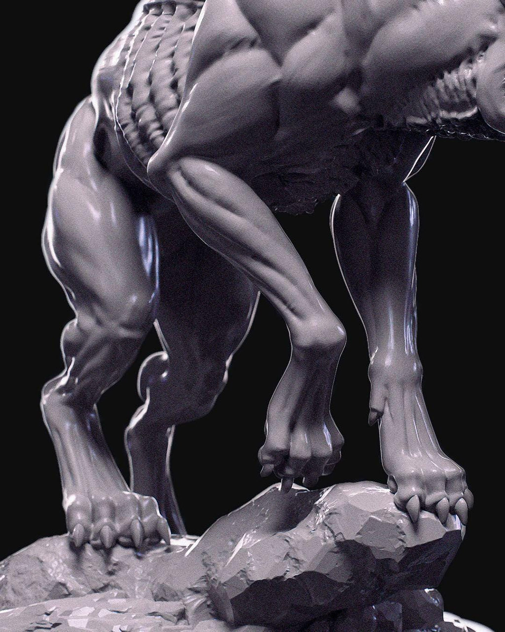Hellhound Miniature Unpainted | 3D Printed Demon Dog statue Model for DnD or Tabletop | Paintable Fantasy Creature | Resin & PLA Miniature UK