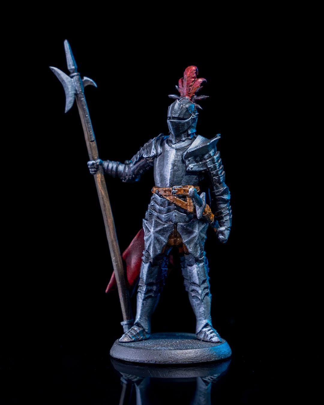 Ravenhold General Miniature Unpainted | 3D Printed Fantasy Commander Figure | DnD Hero or Wargame Leader | Resin & PLA Miniature UK