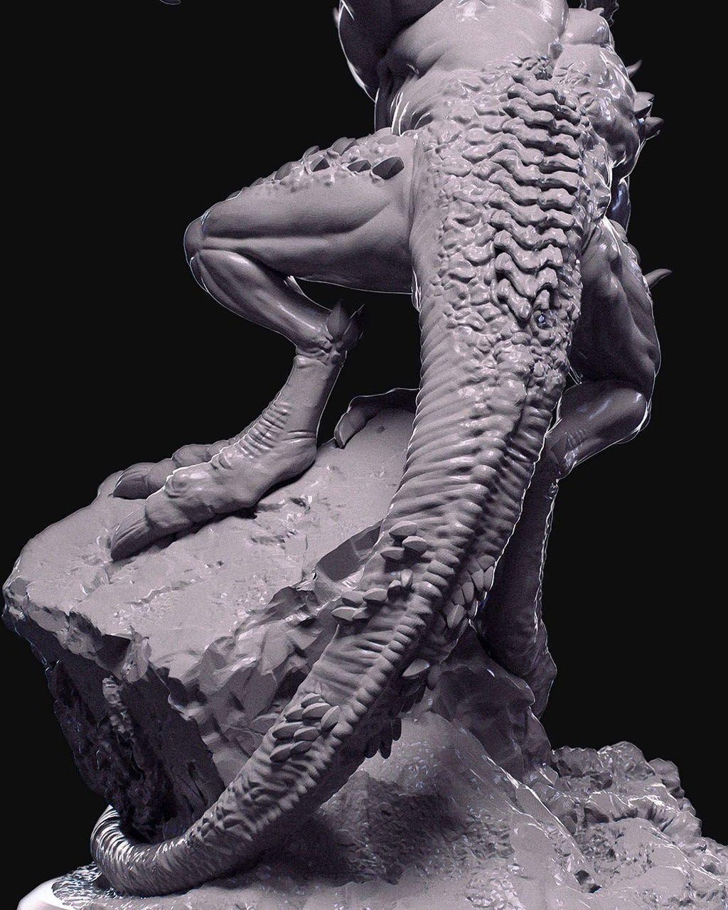 Demon Minion Miniature Unpainted statue  | 3D Printed Fantasy Monster Figure | DnD Fiend Enemy | Resin & PLA Tabletop Miniature for Painting