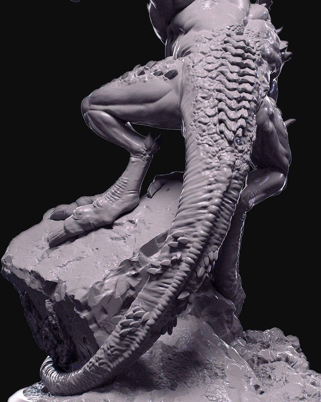 Demon Minion Miniature Unpainted | 3D Printed Fantasy Monster Figure | DnD Fiend Enemy | Resin & PLA Tabletop Miniature for Painting