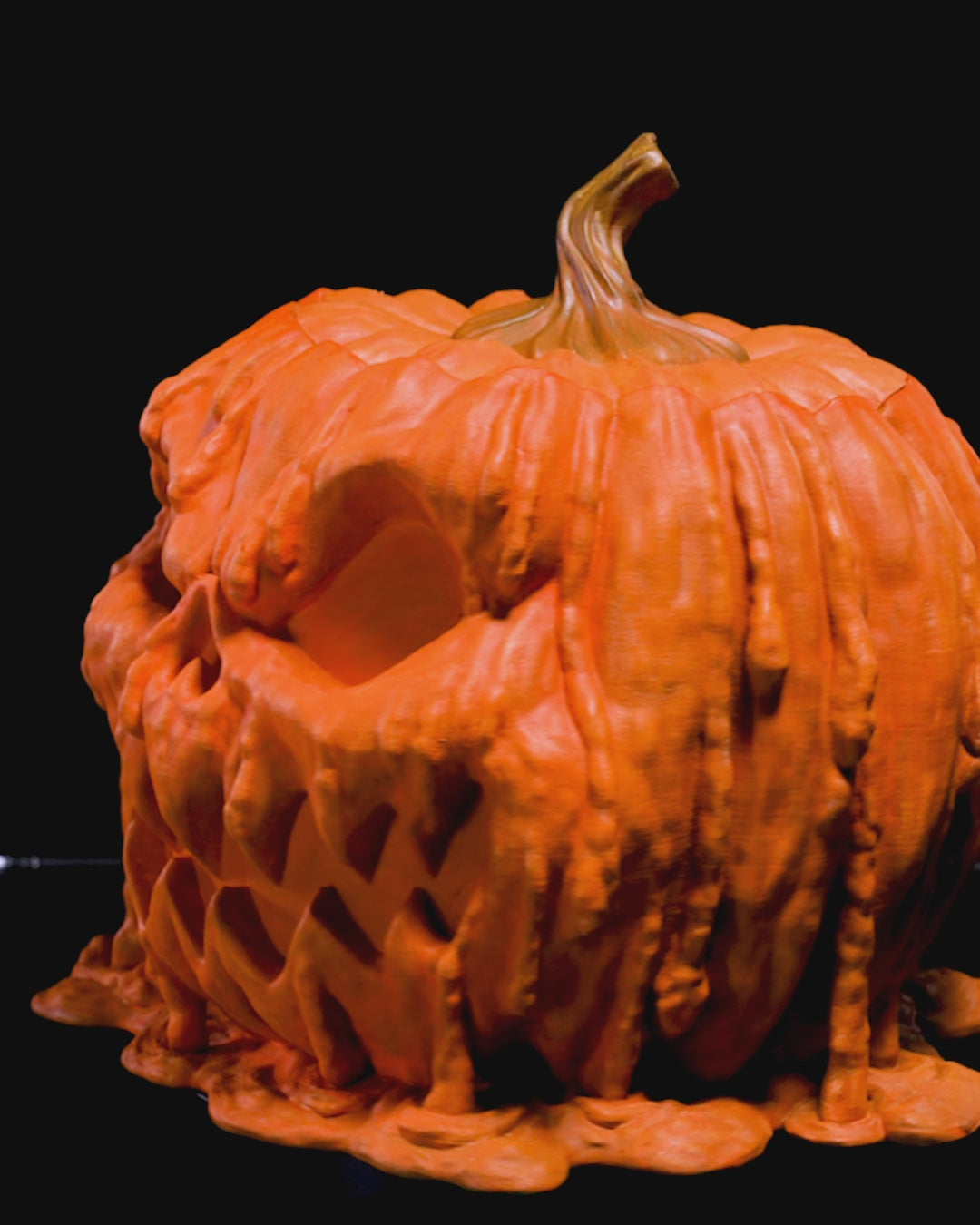Melting Pumpkin Candy Dispenser – Halloween Desk Accessory | Spooky Home Décor | Autumn Party Sweet Holder