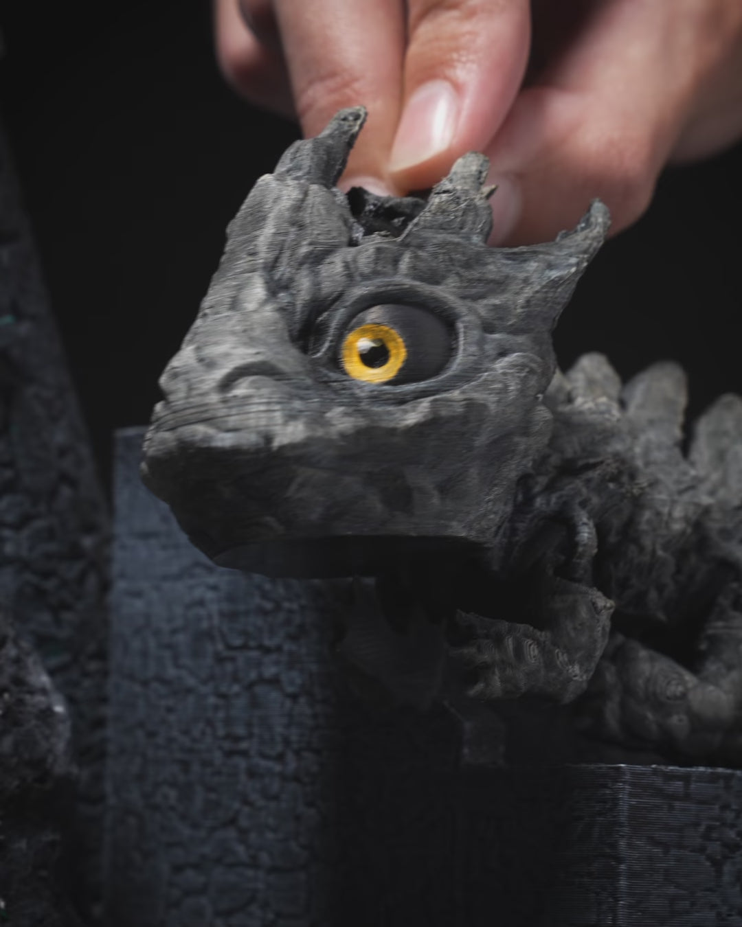 🐉 Wiggle Beast™ – 3D Printed Baby Stone Flexi Desk Dragon (Fidget Edition)